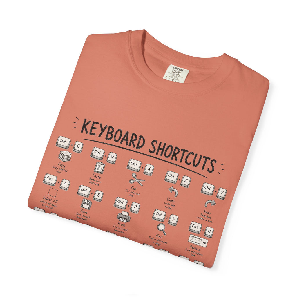 Keyboard Shortcuts T-Shirt — Programmer Tech Cheat Sheet Tee