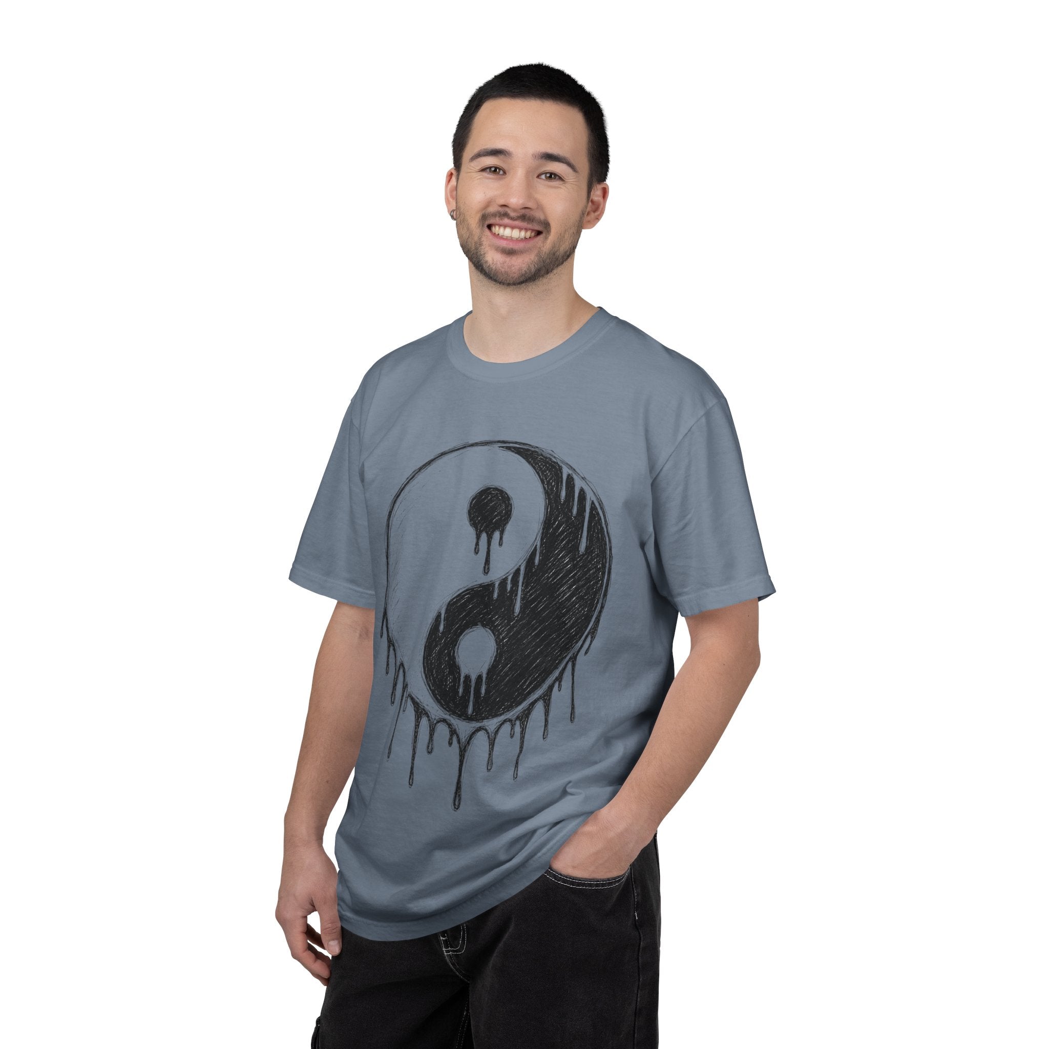 Yin Yang Drip Tee — Grunge Yin-Yang Graphic T-Shirt
