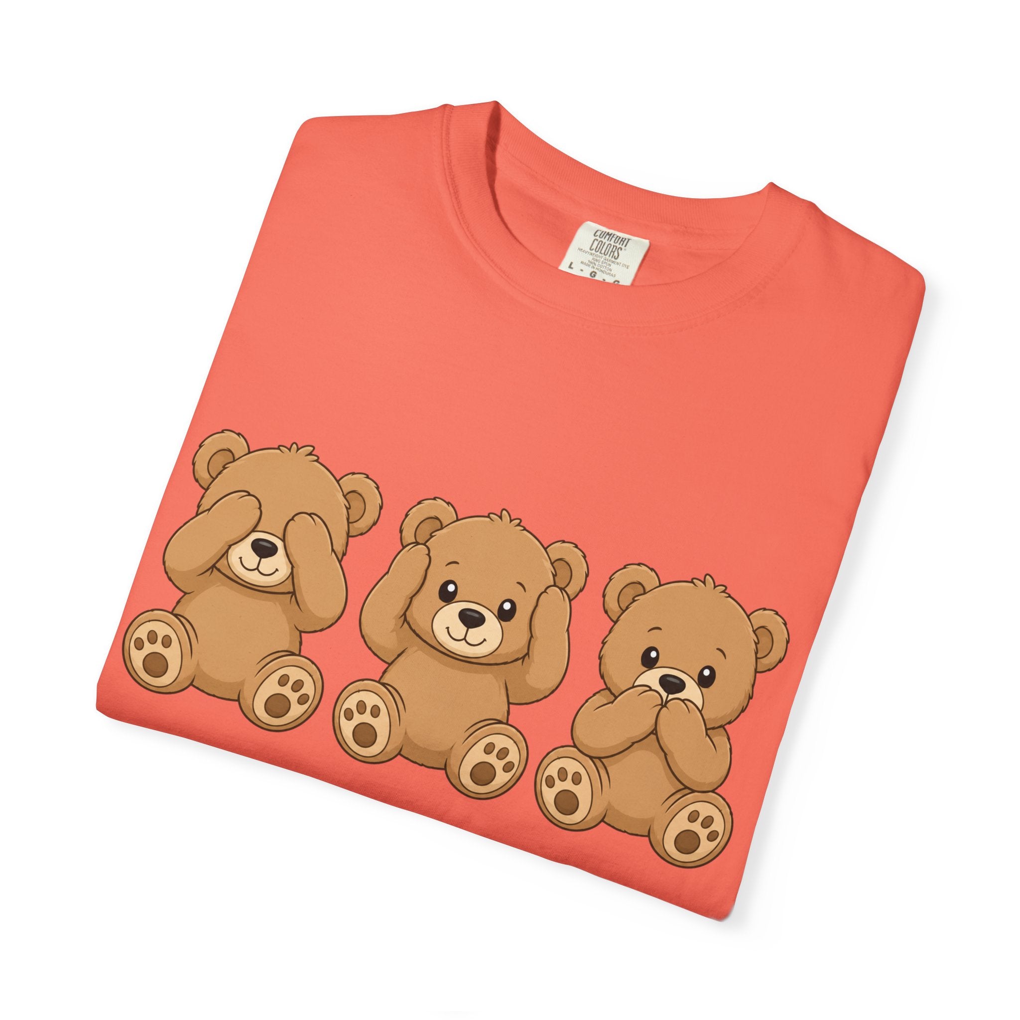 See No Evil Bears T‑Shirt — Cute Three Teddy Design, Cute Animal Tee for Kids & Adults