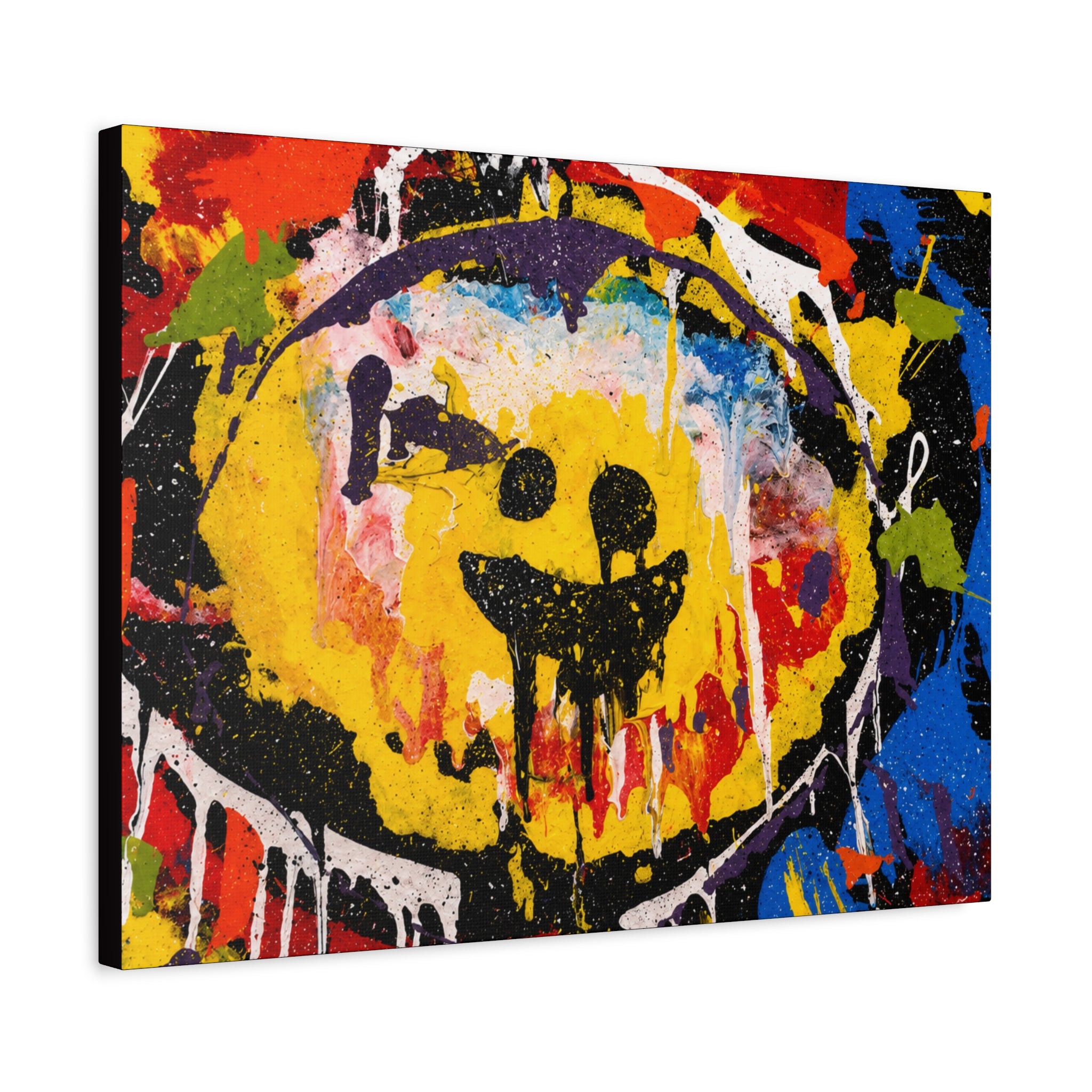 Abstract Graffiti Smile Canvas