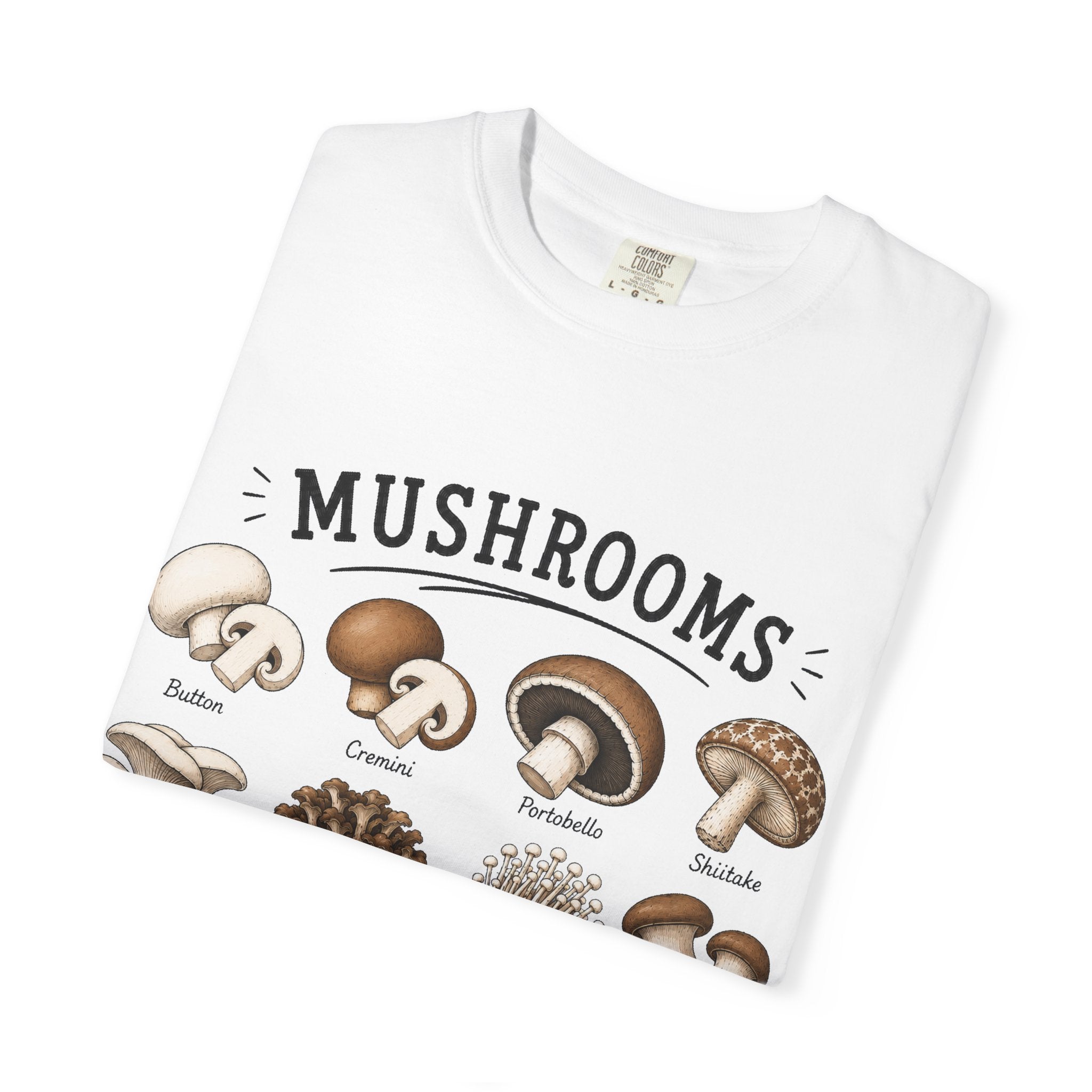 Mushroom Guide T-Shirt — Illustrated Edible & Wild Fungi Chart
