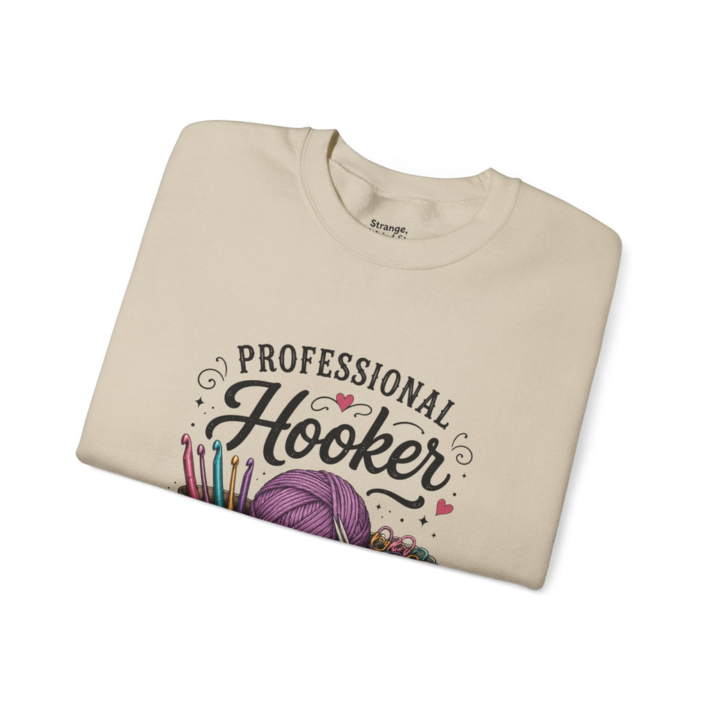 Professional Hooker Crochet  yarn crewneck sweatshirt | crochet hooks, yarn art