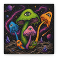 Psychedelic Mushroom Canvas Print — Trippy Cosmic Eyes Wall Art