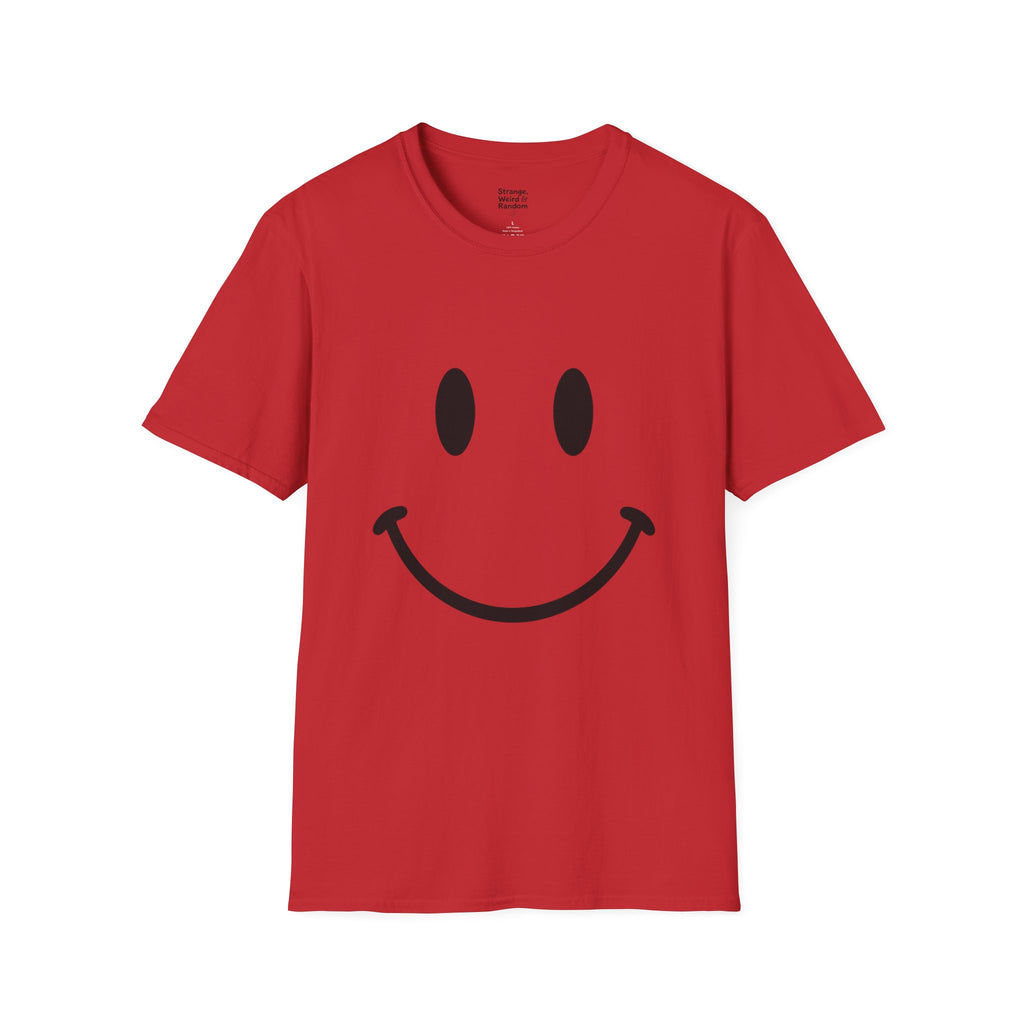 Large Black Smiley Face T-Shirt | Orange Graphic Tee