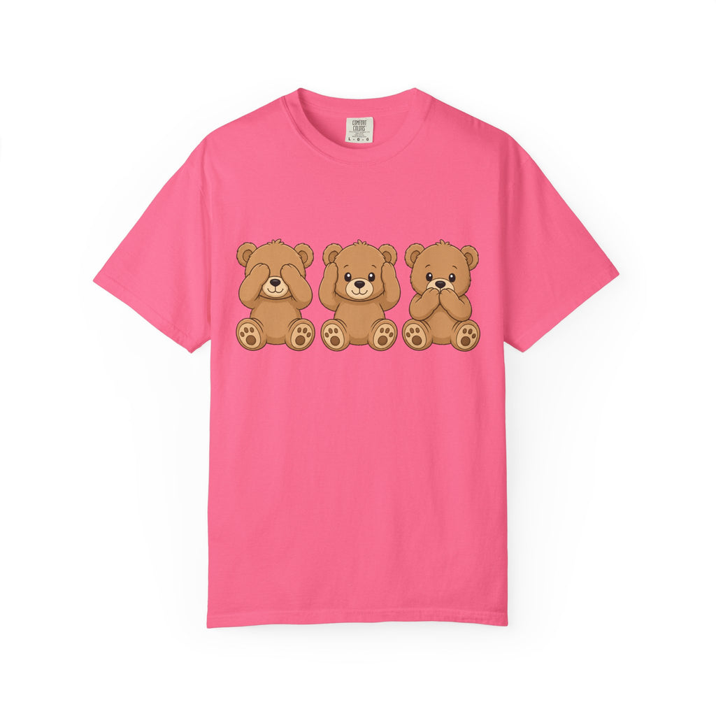 See No Evil Bears T‑Shirt — Cute Three Teddy Design, Cute Animal Tee for Kids & Adults