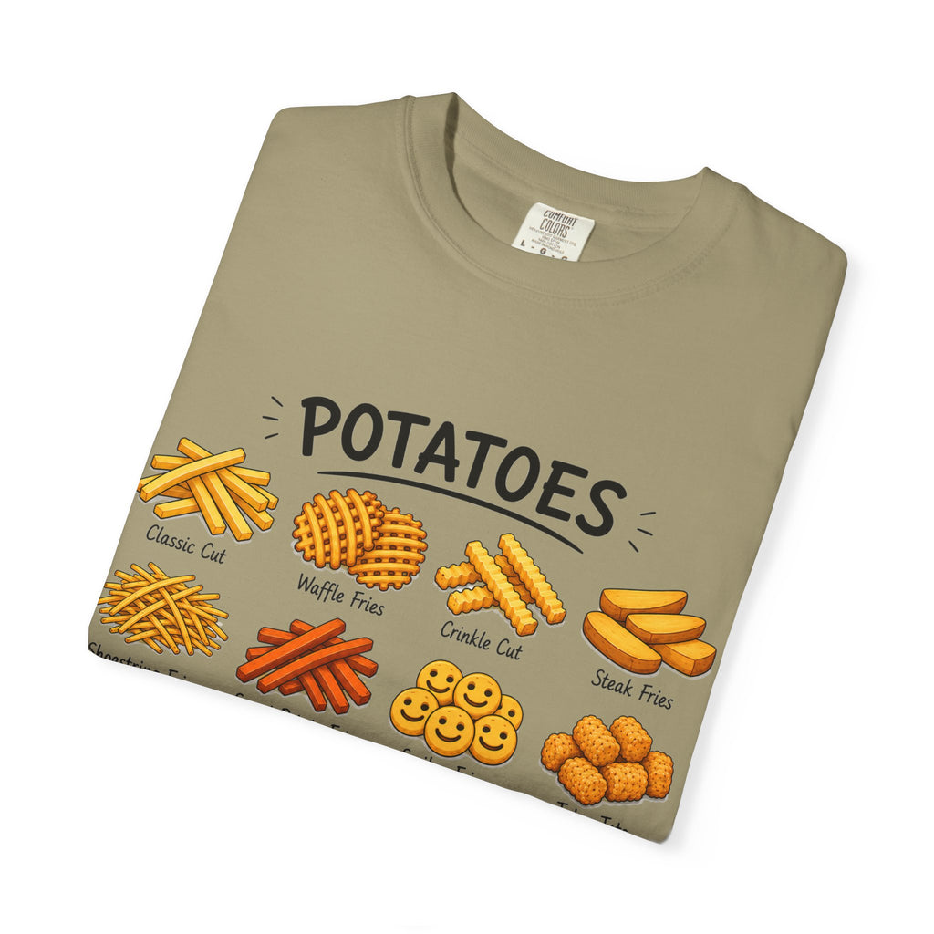 Potato Varieties T-Shirt — Cute Illustrated 'Potatoes' Chart Tee