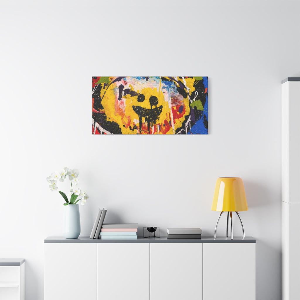 Abstract Graffiti Smile Canvas