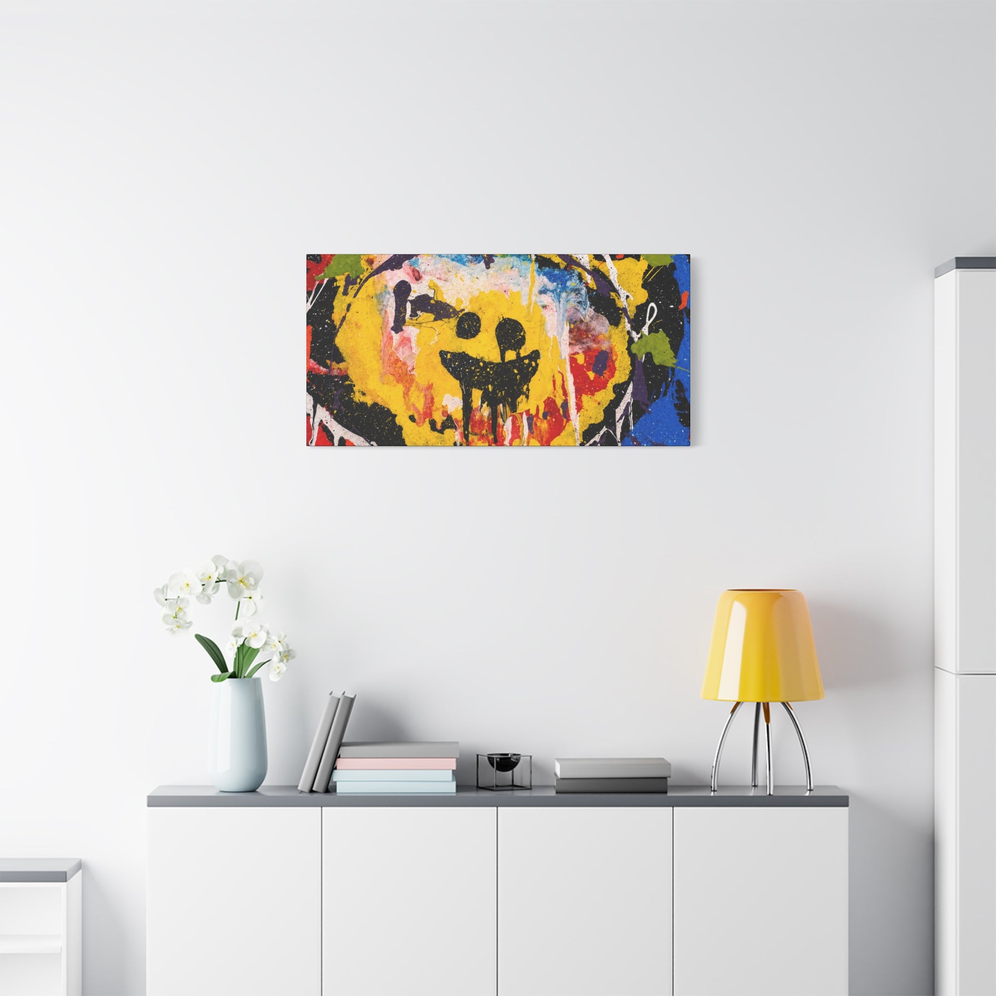 Abstract Graffiti Smile Canvas