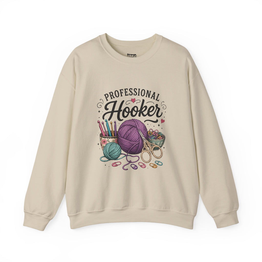Professional Hooker Crochet  yarn crewneck sweatshirt | crochet hooks, yarn art