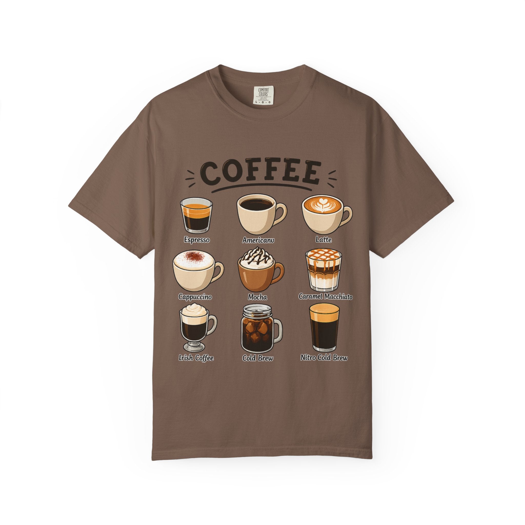 Coffee Types T-Shirt — Illustrated Coffee Guide Tee