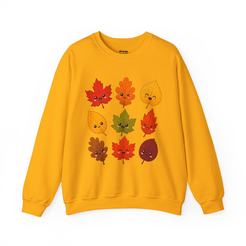 Autumn Leaves Crewneck Sweatshirt — Cute Kawaii Fall Leaf Design