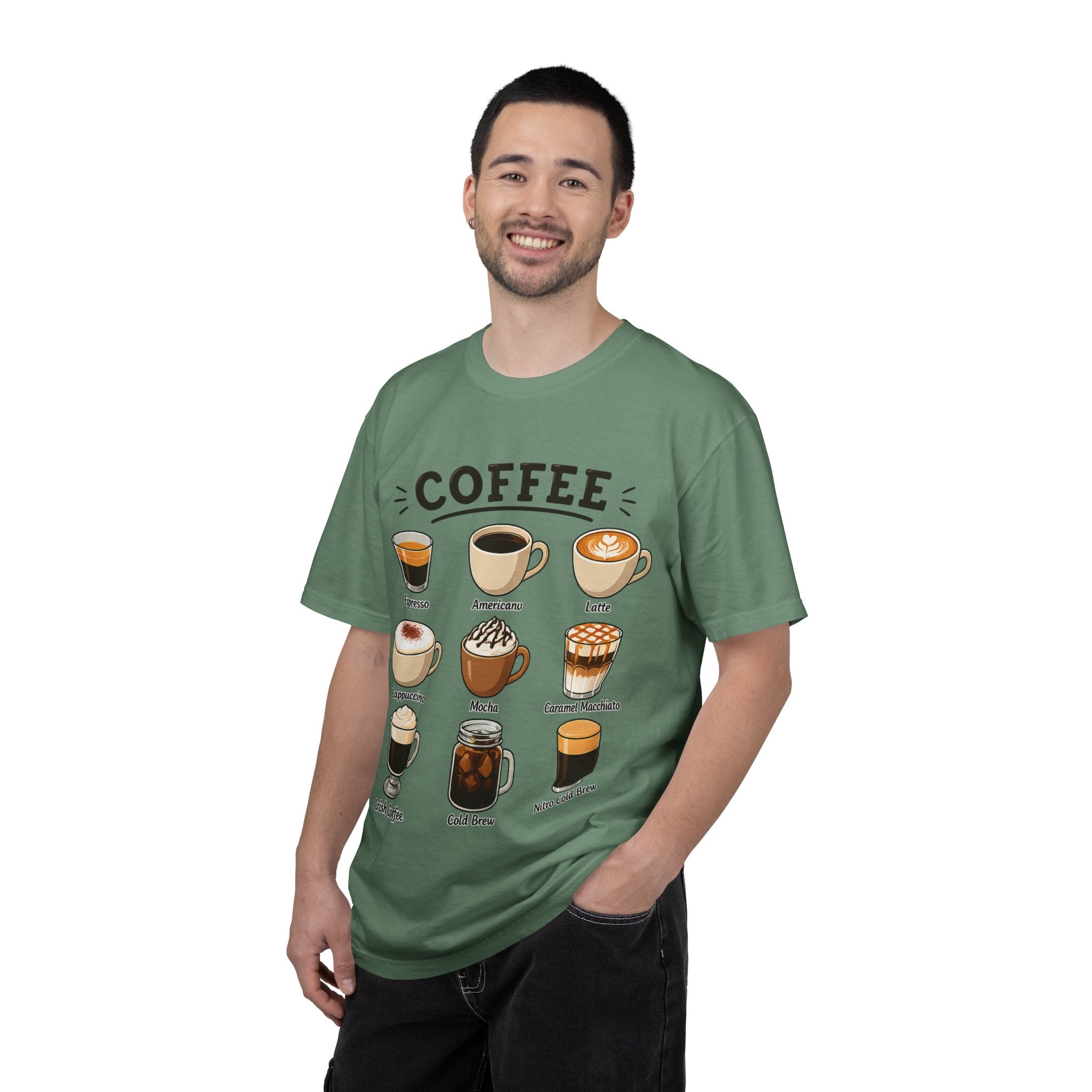 Coffee Types T-Shirt — Illustrated Coffee Guide Tee