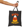 Reusable Double Sided Trick-or-Treat Bag Sickly Sweet Candy Corn Tote Bag — Halloween Candy Graphic Cotton Canvas