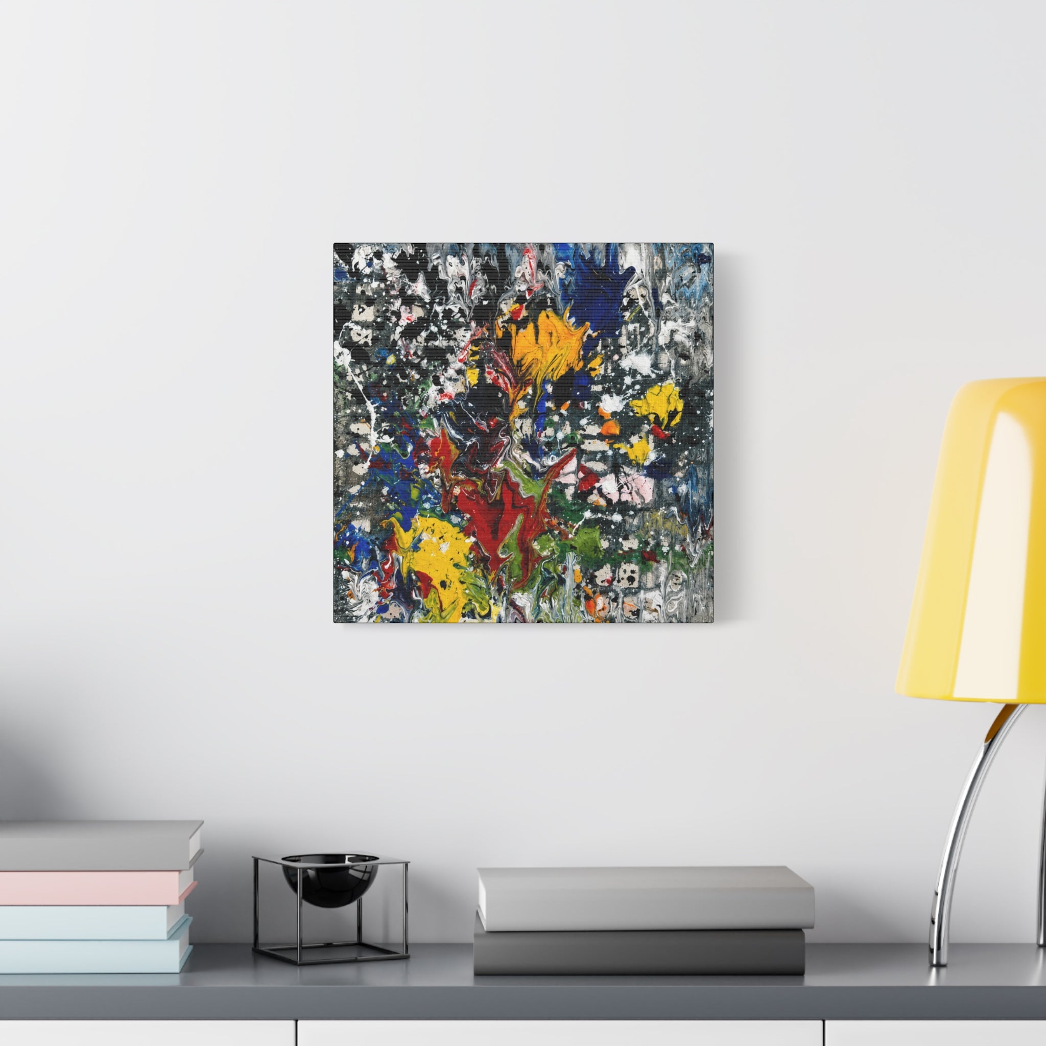 Abstract Floral Splash Matte Canvas Art - Stretched 1.25"