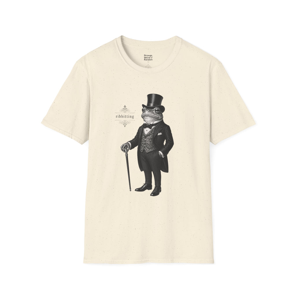 Dapper Frog Gentleman ribbitting T-Shirt | Vintage Victorian Top Hat