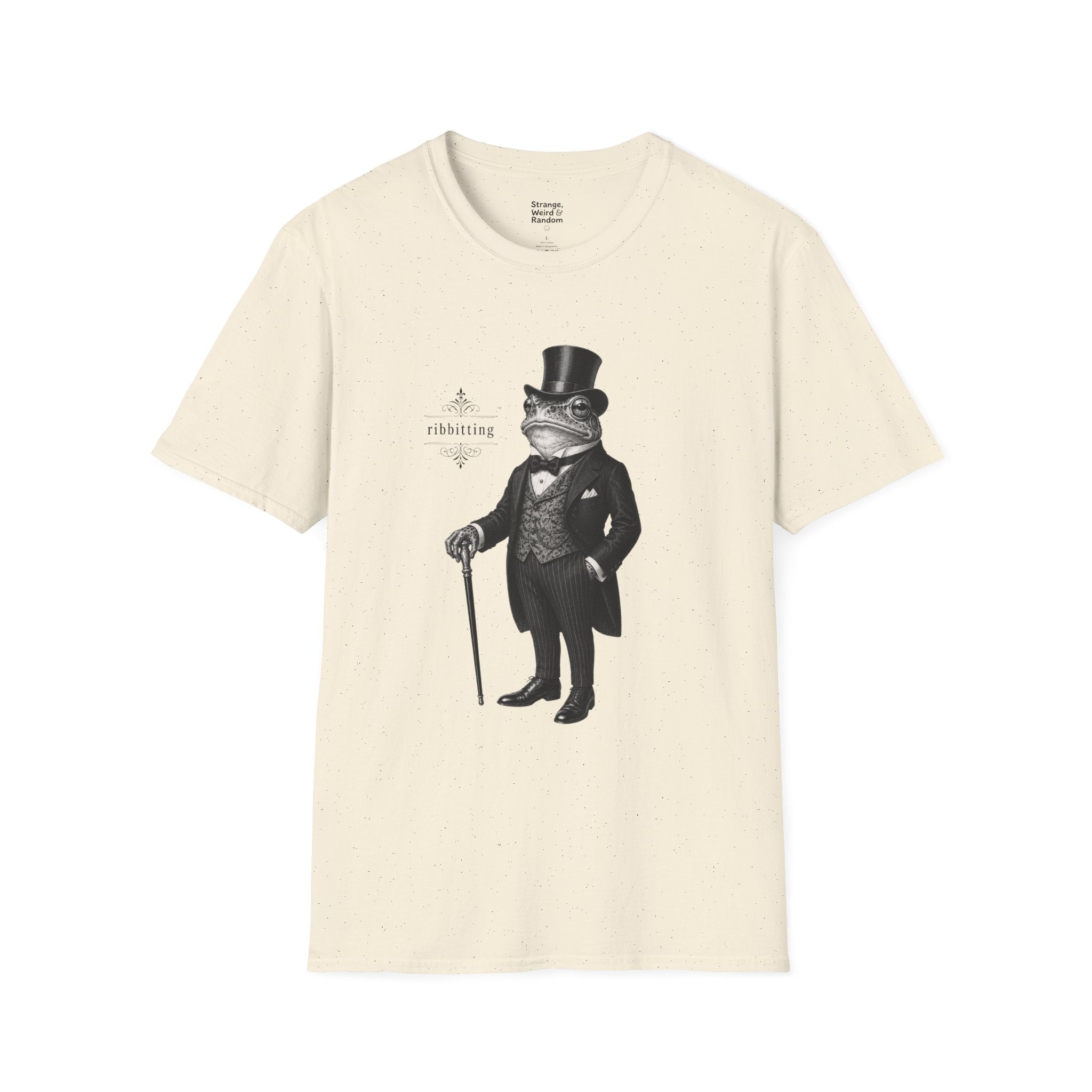 Dapper Frog Gentleman ribbitting T-Shirt | Vintage Victorian Top Hat