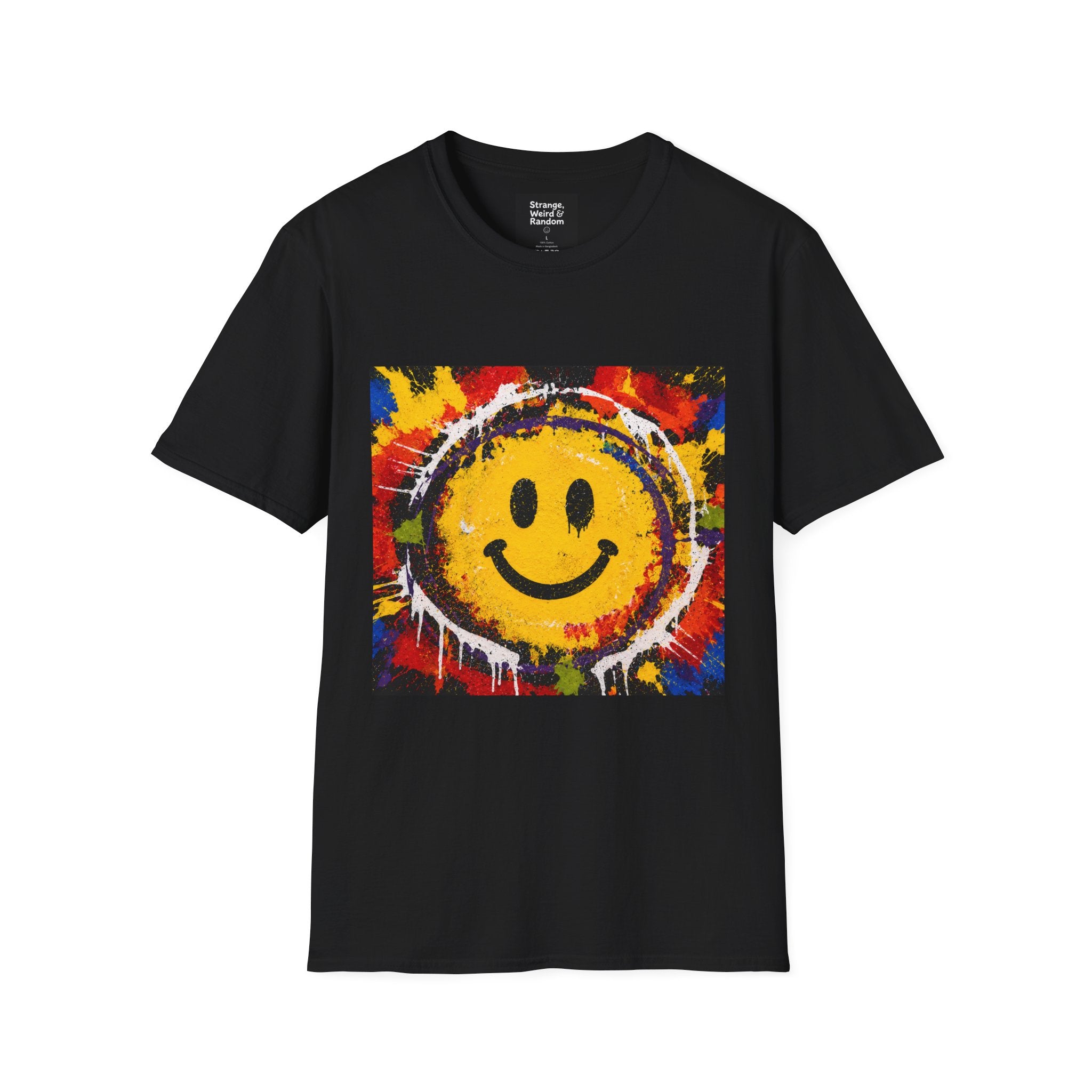 Graffiti Smile Face T-Shirt | Retro Psychedelic Street Art