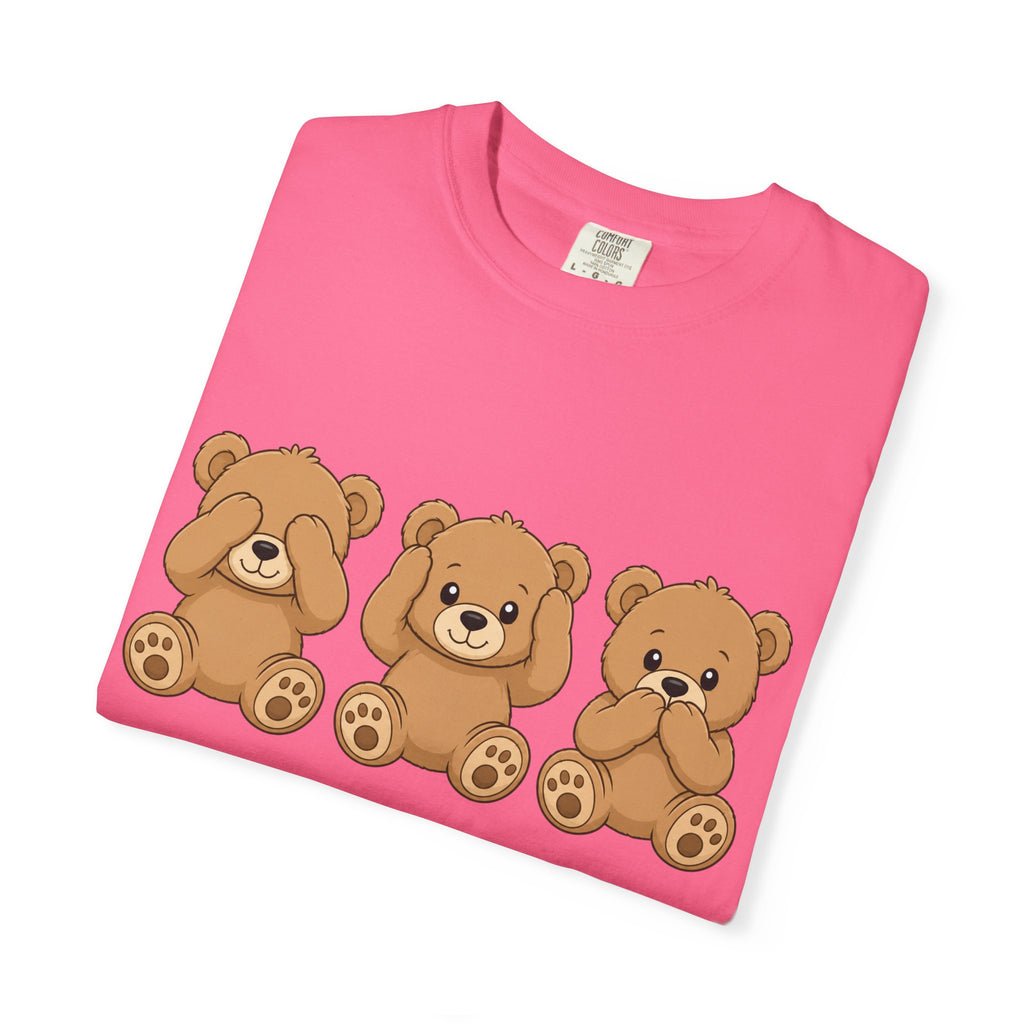 See No Evil Bears T‑Shirt — Cute Three Teddy Design, Cute Animal Tee for Kids & Adults