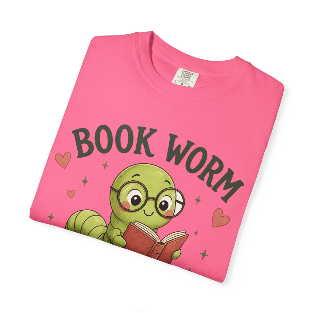 Book Worm T-Shirt – Cute Reading Worm Graphic Tee ("Just One More Chapter")