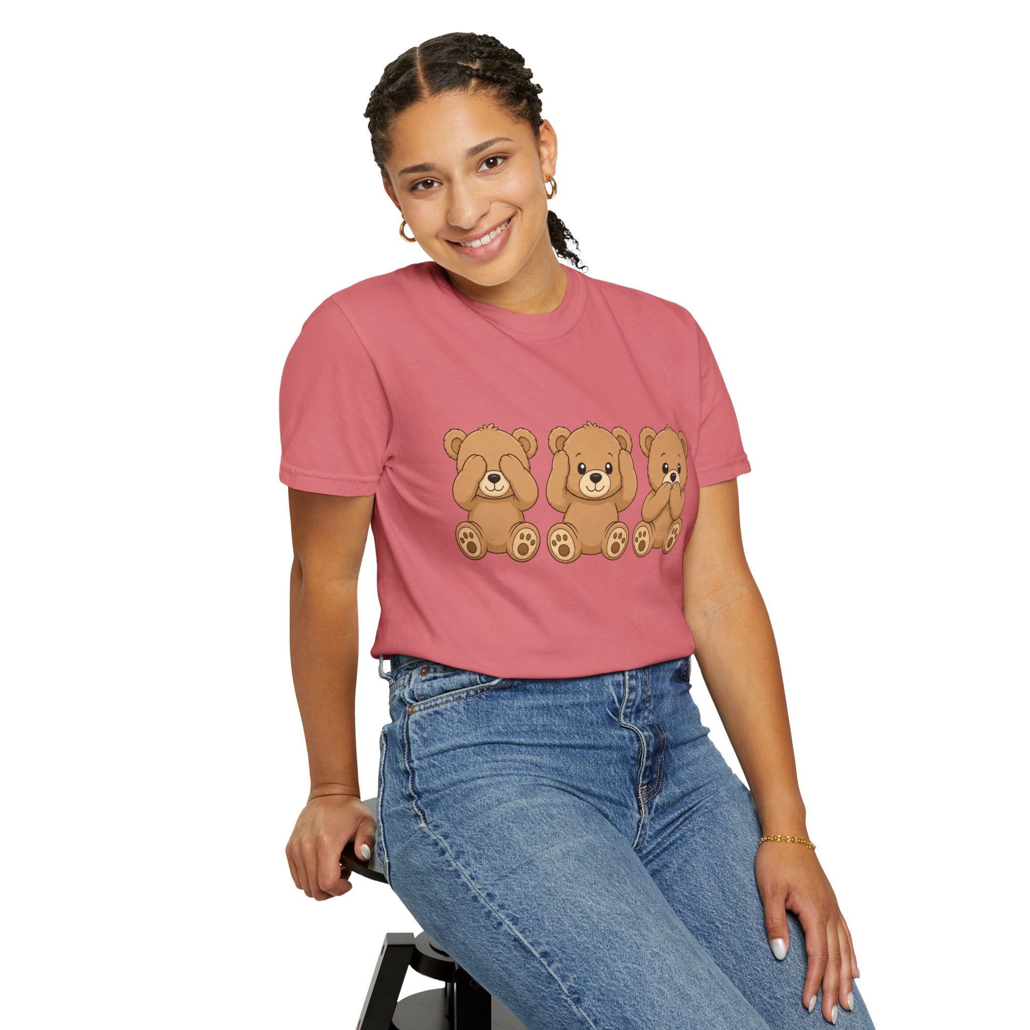 See No Evil Bears T‑Shirt — Cute Three Teddy Design, Cute Animal Tee for Kids & Adults