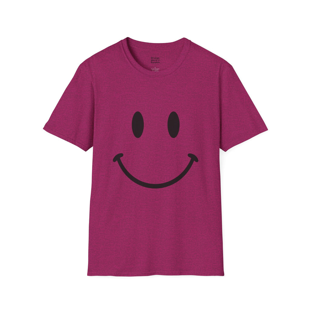 Large Black Smiley Face T-Shirt | Orange Graphic Tee
