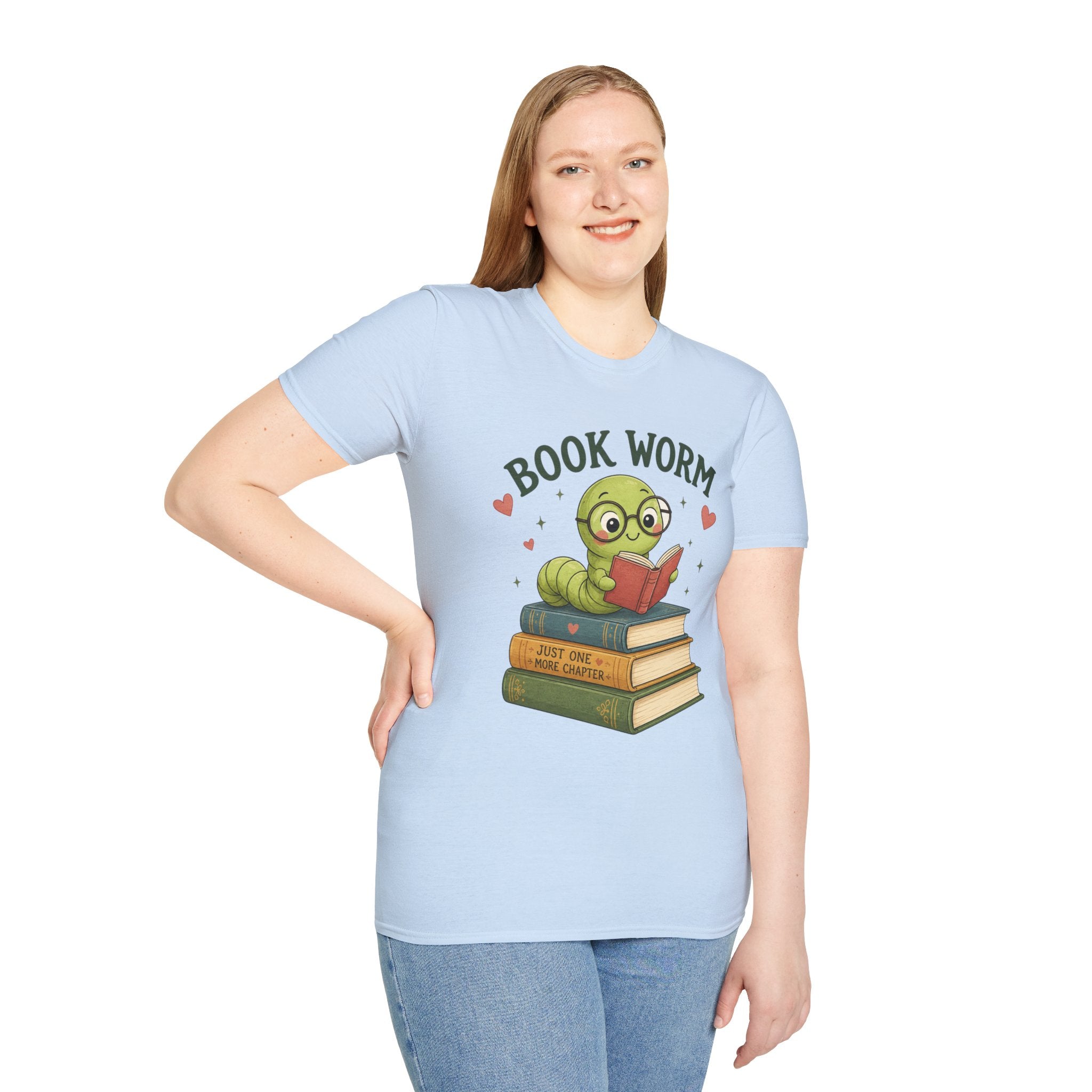 Book Worm T-Shirt — Cute Reading Worm Graphic Tee for Book Lovers