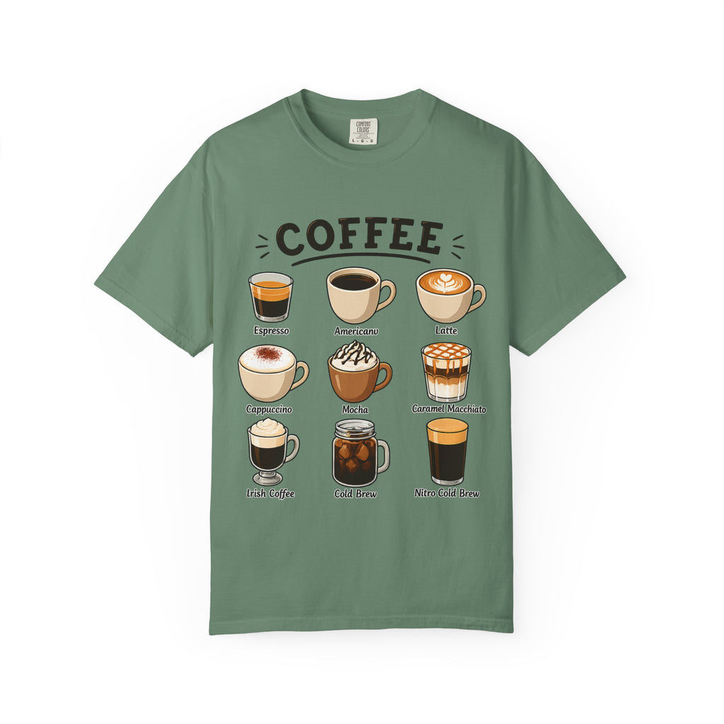 Coffee Types T-Shirt — Illustrated Coffee Guide Tee