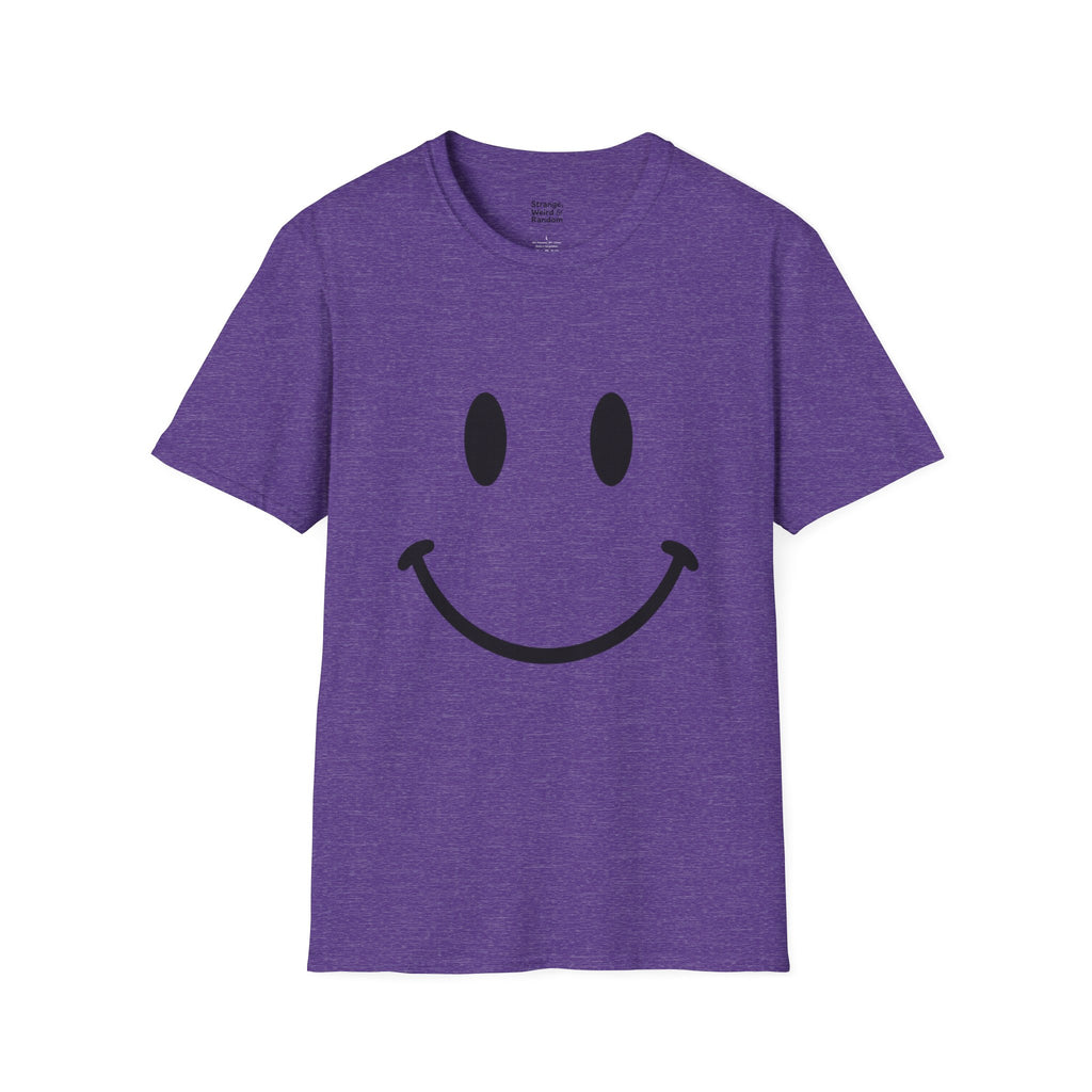 Large Black Smiley Face T-Shirt | Orange Graphic Tee