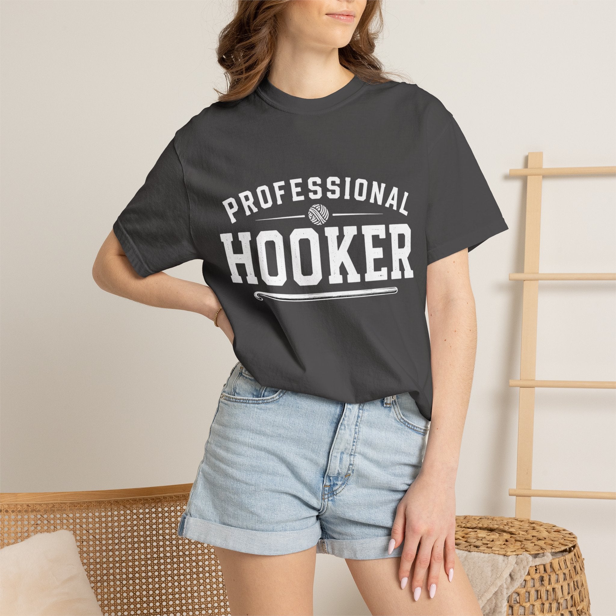 Professional Hooker T-Shirt — Funny Crochet Graphic Tee