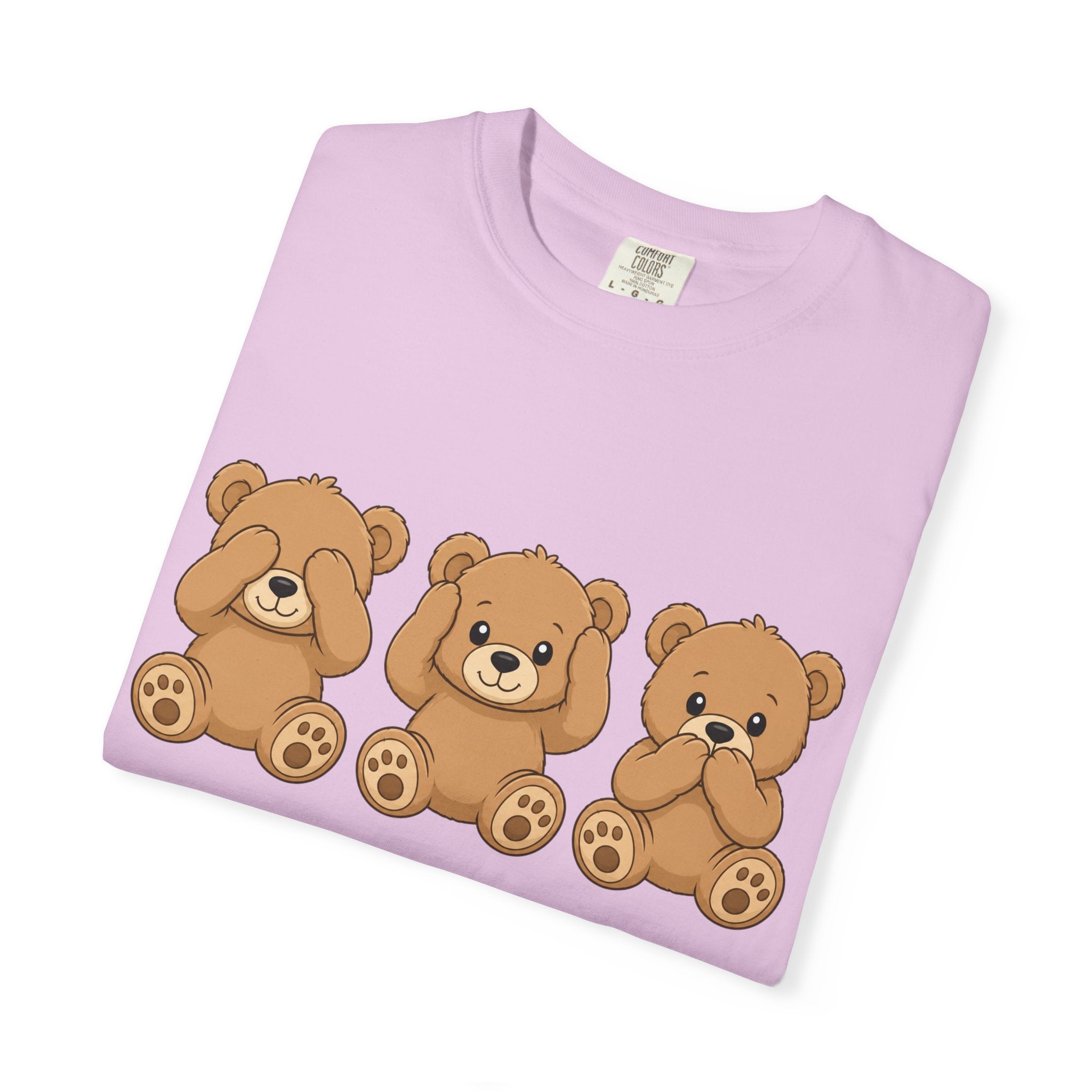 See No Evil Bears T‑Shirt — Cute Three Teddy Design, Cute Animal Tee for Kids & Adults