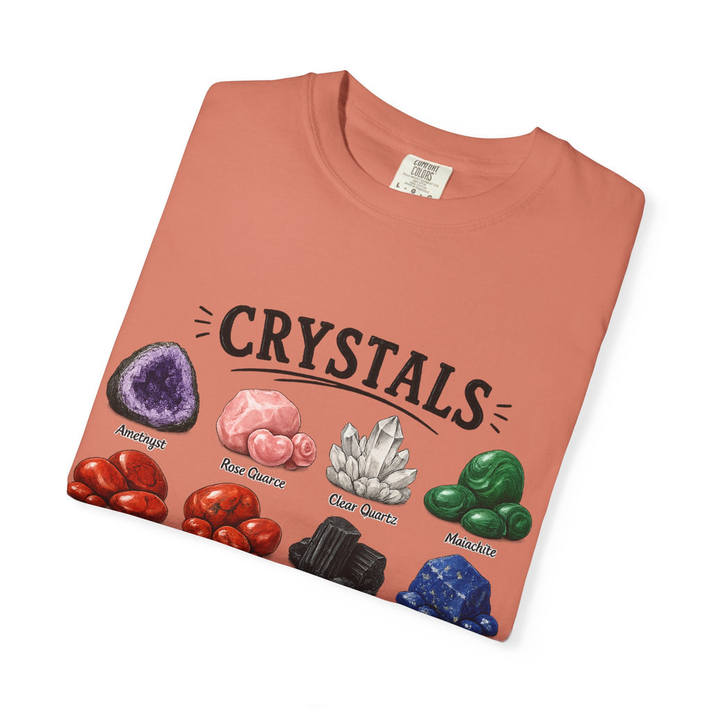 Crystal Guide T-Shirt — Illustrated Gemstone Chart Tee