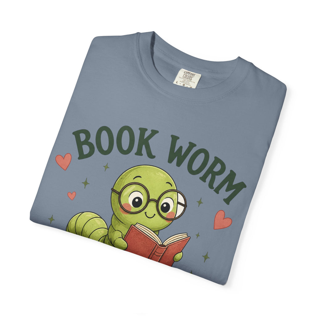 Book Worm T-Shirt – Cute Reading Worm Graphic Tee ("Just One More Chapter")