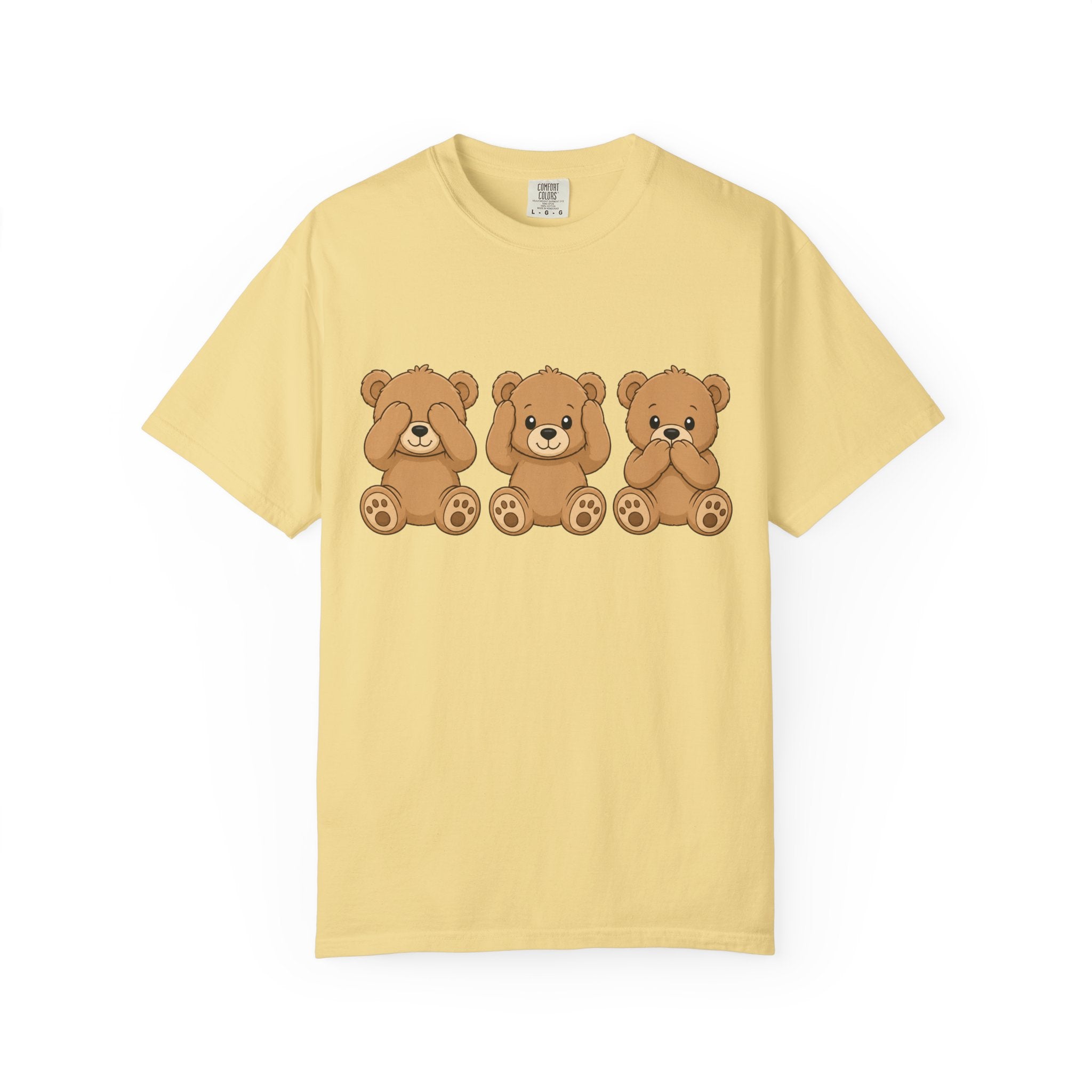 See No Evil Bears T‑Shirt — Cute Three Teddy Design, Cute Animal Tee for Kids & Adults