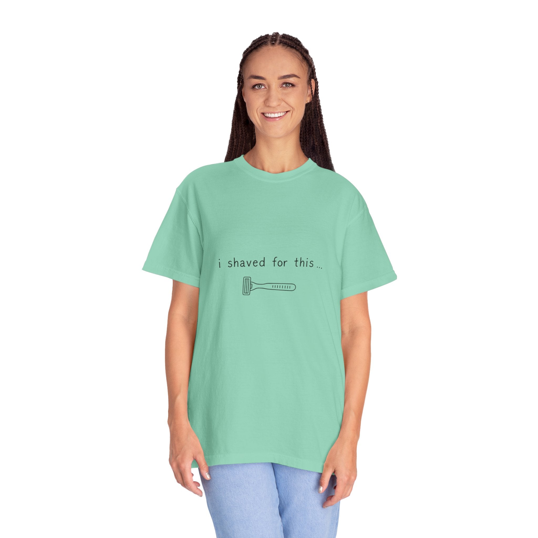 Funny 'I Shaved For This' T-Shirt – Minimal Razor Graphic Tee