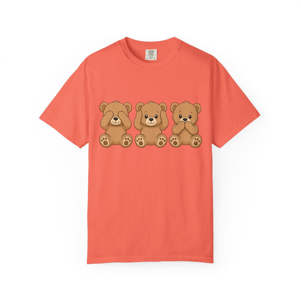 See No Evil Bears T‑Shirt — Cute Three Teddy Design, Cute Animal Tee for Kids & Adults