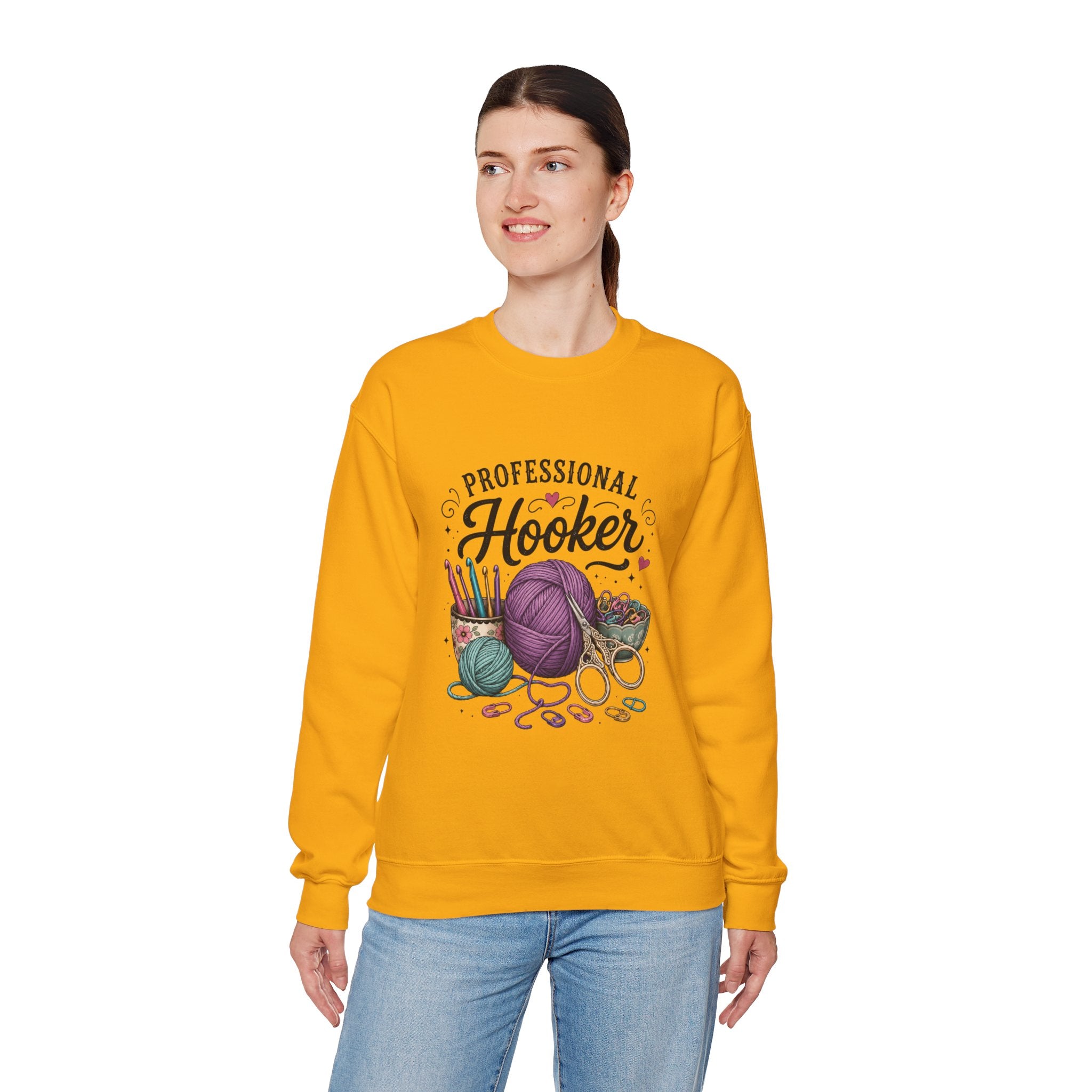 Professional Hooker Crochet  yarn crewneck sweatshirt | crochet hooks, yarn art