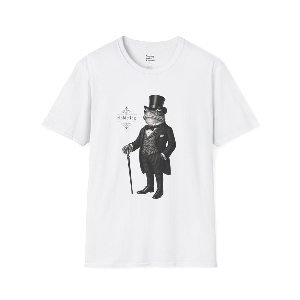 Dapper Frog Gentleman ribbitting T-Shirt | Vintage Victorian Top Hat