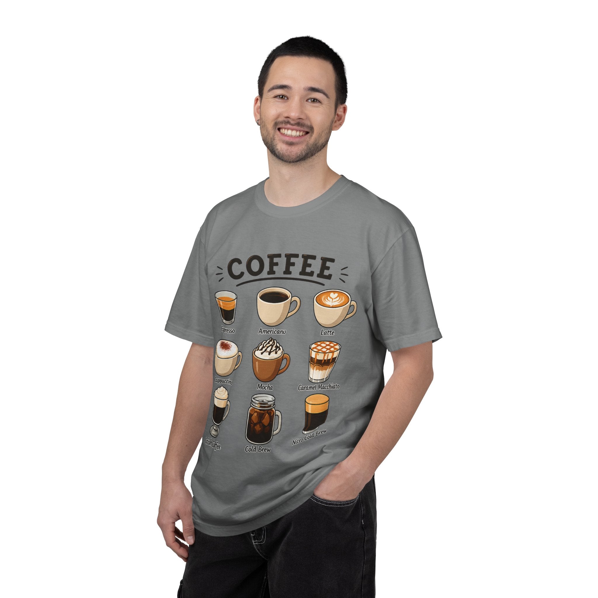 Coffee Types T-Shirt — Illustrated Coffee Guide Tee
