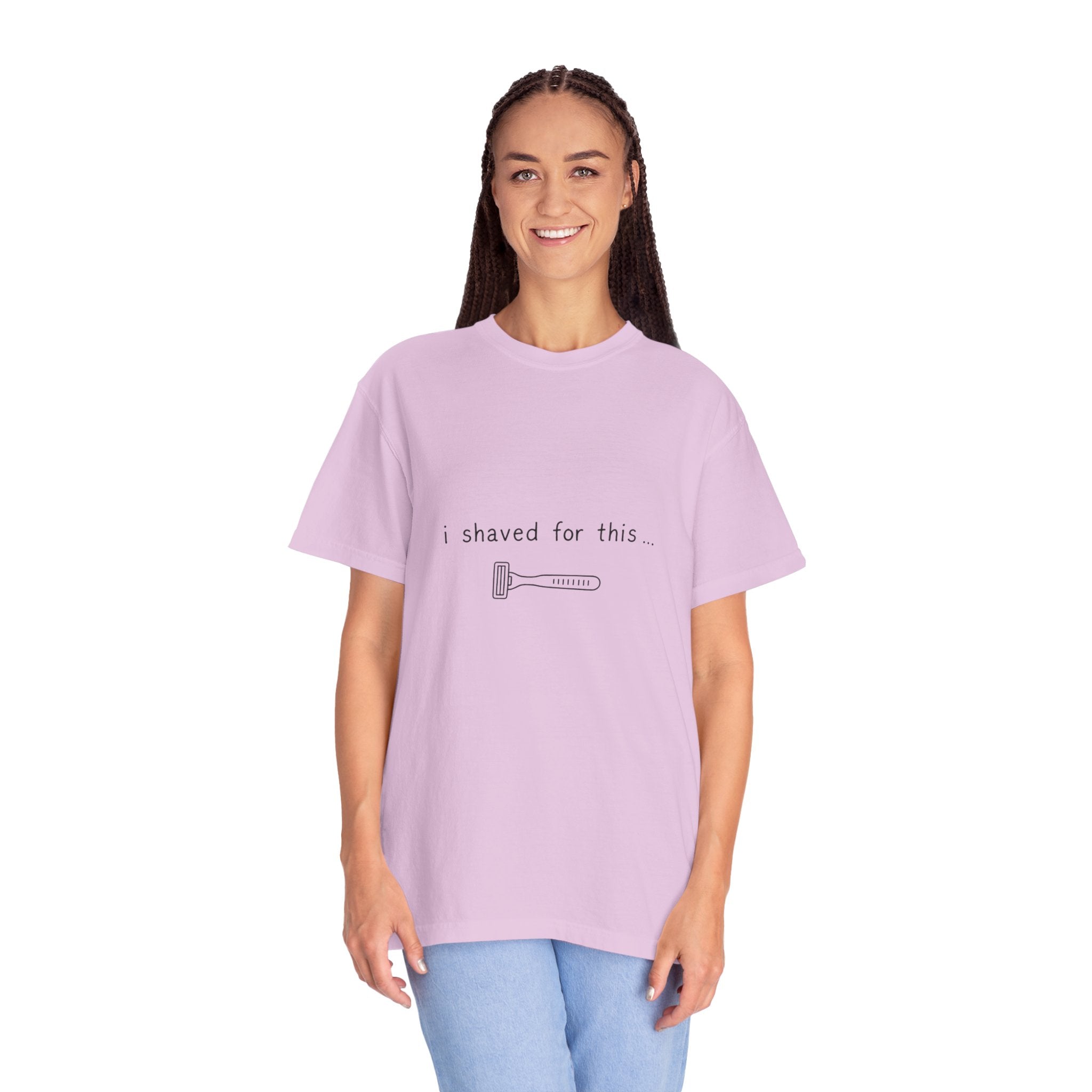 Funny 'I Shaved For This' T-Shirt – Minimal Razor Graphic Tee