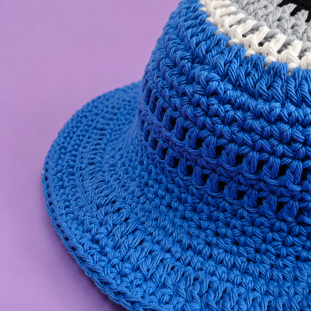 Evil Eye Bucket Hat - Crochet Cotton Original Design