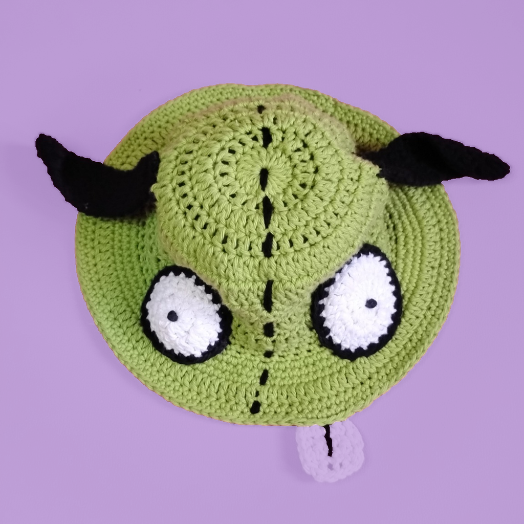 Green Monster Crochet Bucket Hat