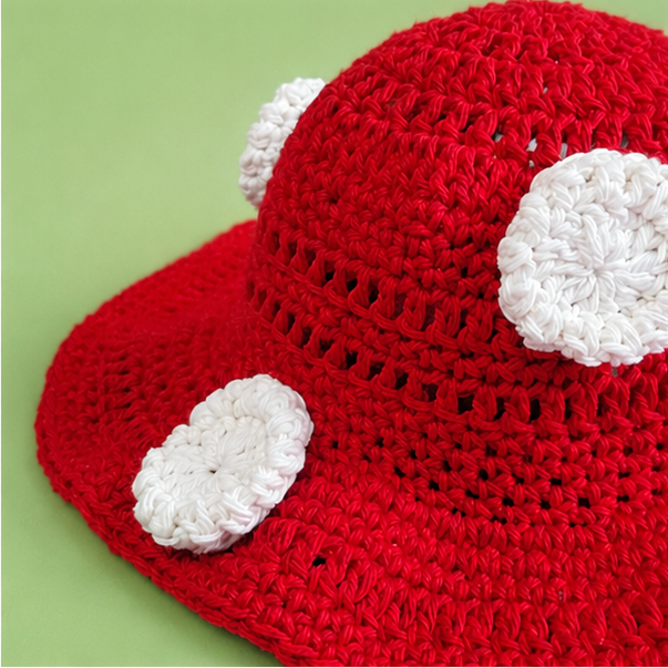 Mushroom Cotton Bucket Hat – Original Design, One Size Fits Most and Cute